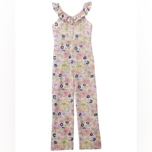 Carter's Size Medium 8 Kid Floral Print Ruffle Jumpsuit